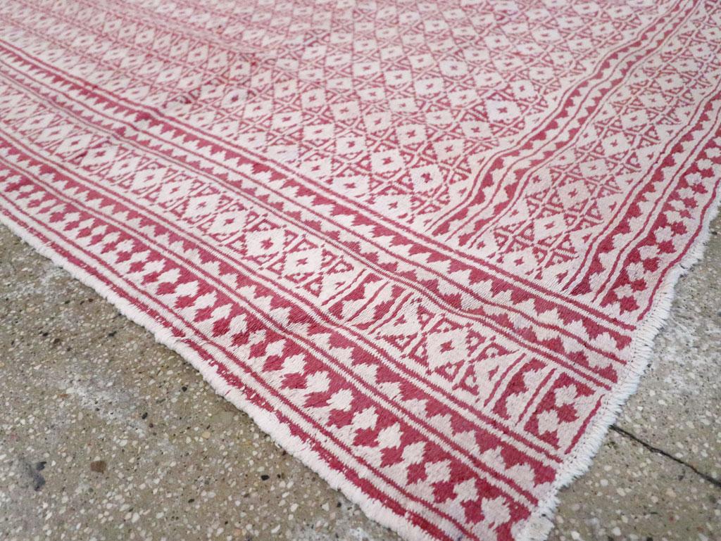 Lana Tappeto persiano a trama piatta reversibile della metà del 20° secolo & Rug & Kilim in vendita