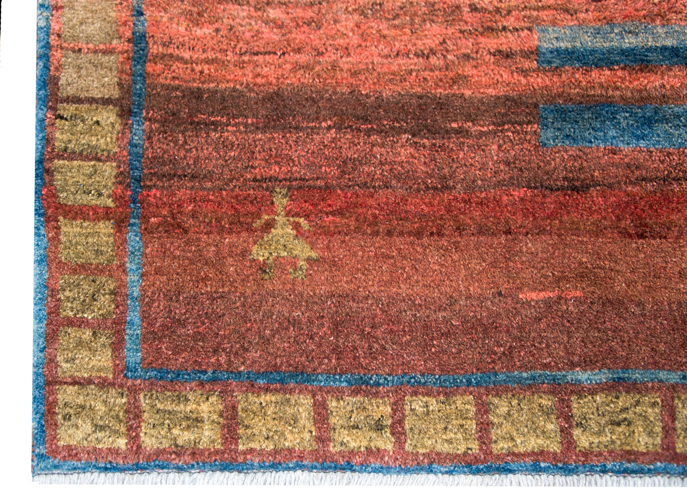 Mid-20th Century Persian Gabbeh Rug For Sale 3