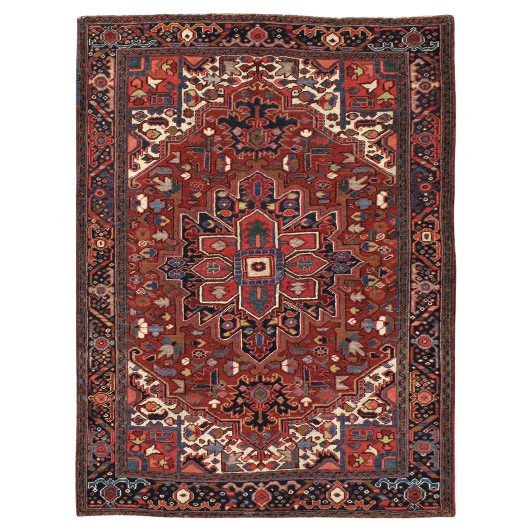 Mid-20th Century Persian Heriz Throw Rug