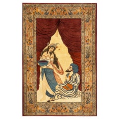 Persischer Isfahan-Teppich aus der Mitte des 20. Jahrhunderts ( 3 5" x 5'2" - 105 x 157)
