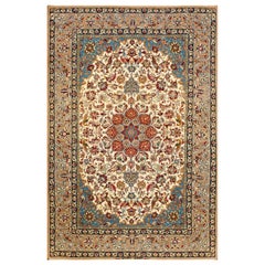Persischer Isfahan-Teppich aus der Mitte des 20. Jahrhunderts ( 3'7'' x 5'1'' - 110 x 155)