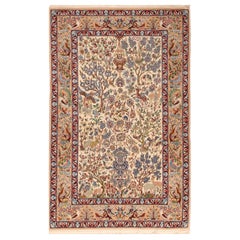 Tappeto persiano Isfahan della metà del XX secolo ( 3'7" x 5'5" - 110 x 165 cm )