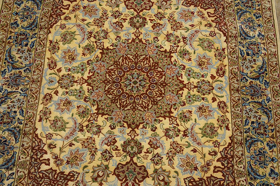 Hand-Knotted Mid 20th Century Persian Isfahan Carpet For Sale