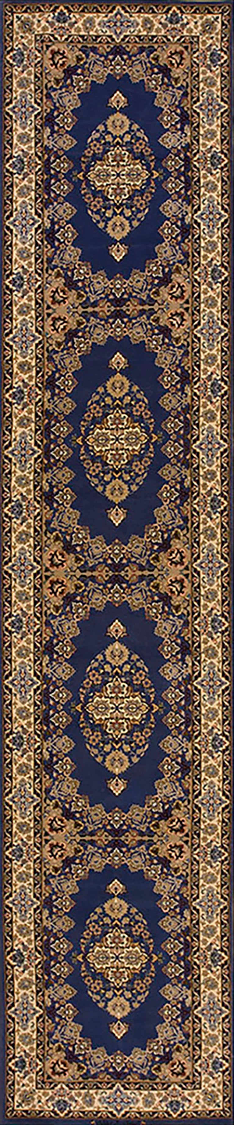Tappeto Runner Isfahan Persiano della metà del XX secolo ( 2'9" x 13'10" - 85 x 422 ) in vendita