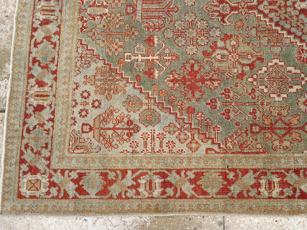 Mid-20th Century Persian Joshegan Accent Rug In Excellent Condition For Sale In New York, NY