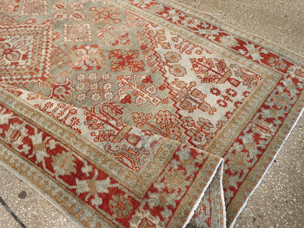 Mid-20th Century Persian Joshegan Accent Rug For Sale 1
