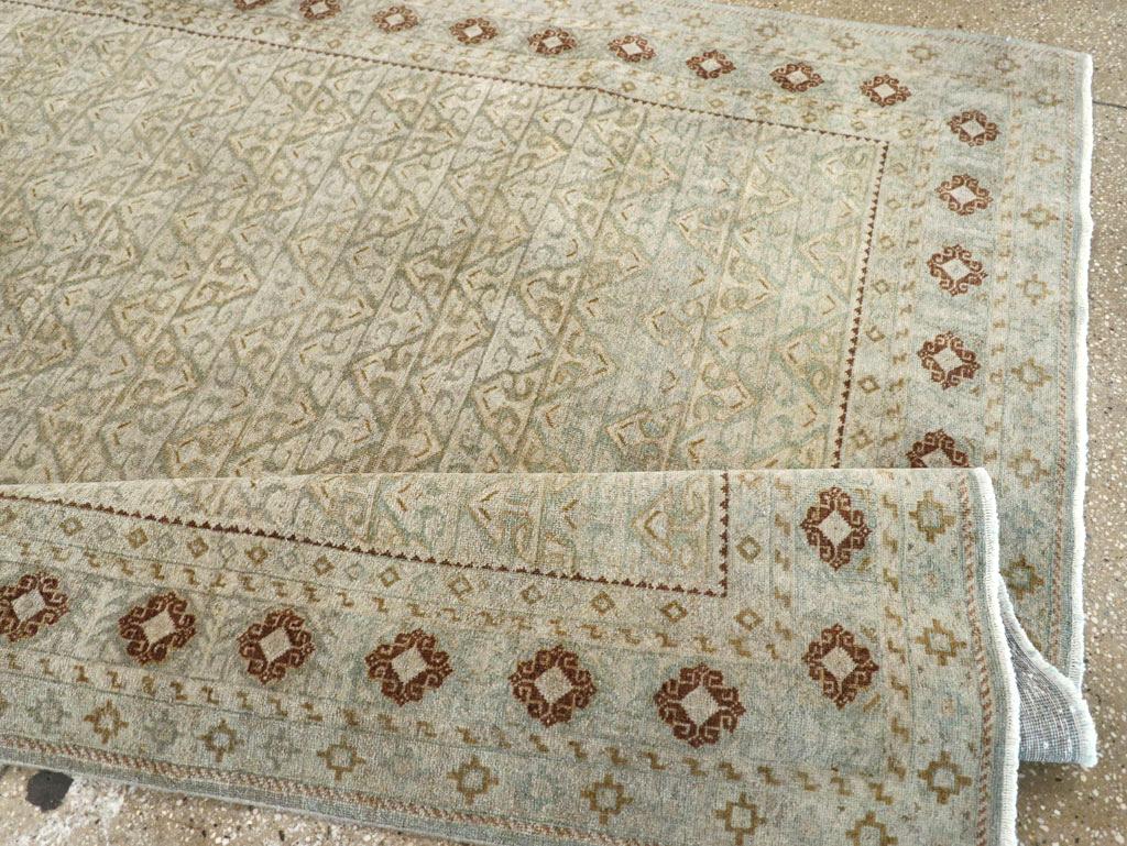 Persischer Kashan-Akzentteppich aus der Mitte des 20. (Wolle) im Angebot