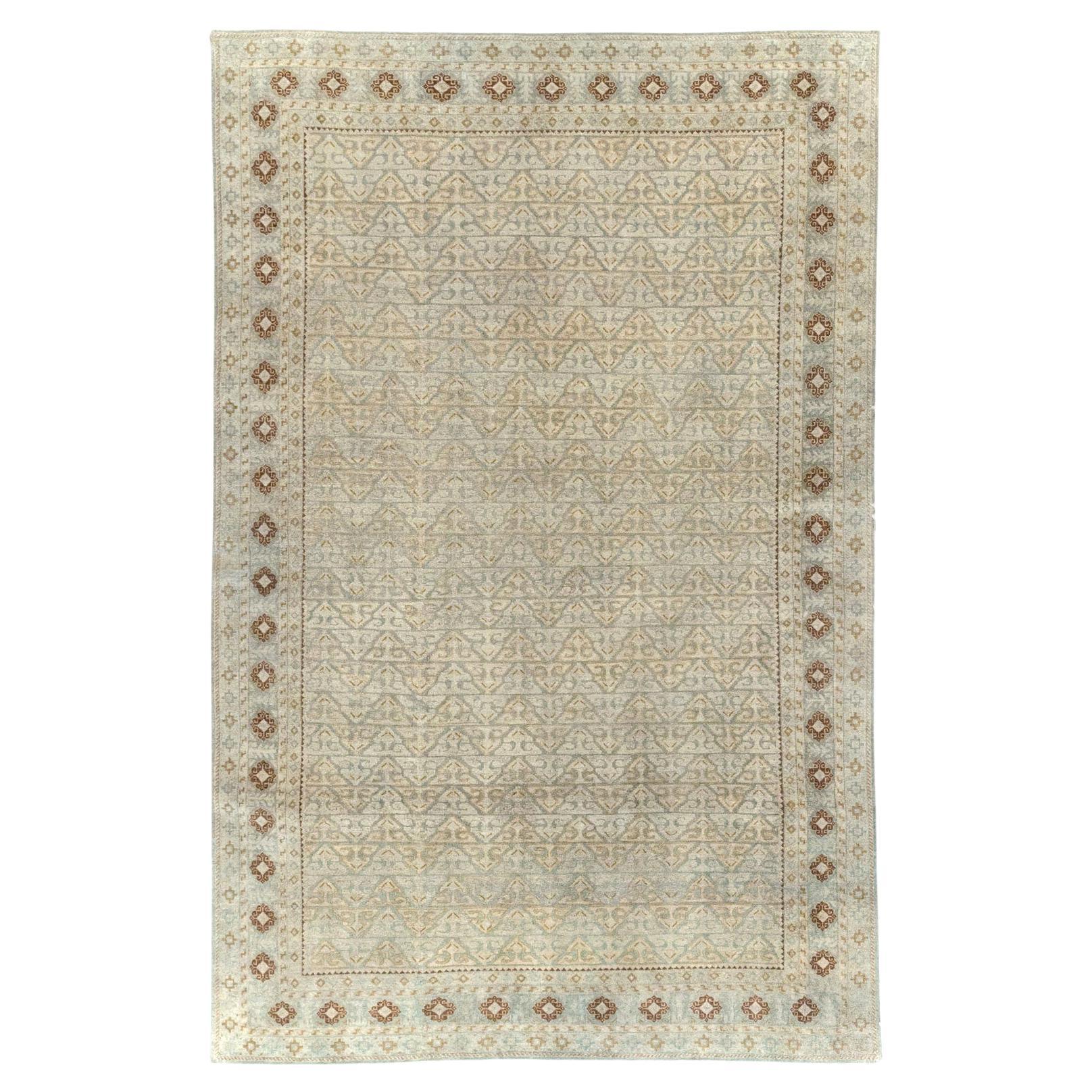Persischer Kashan-Akzentteppich aus der Mitte des 20. im Angebot