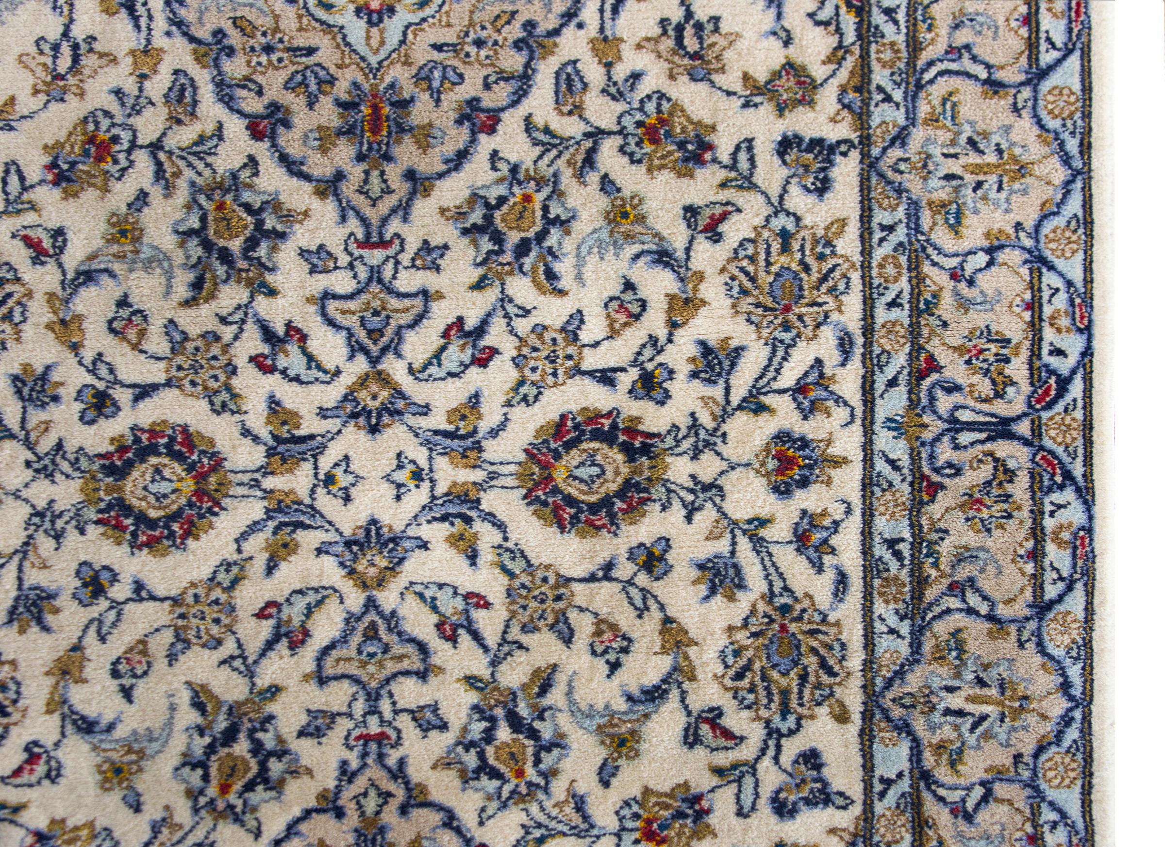 Wool Mid-20th Century Persian Kashan Runner For Sale