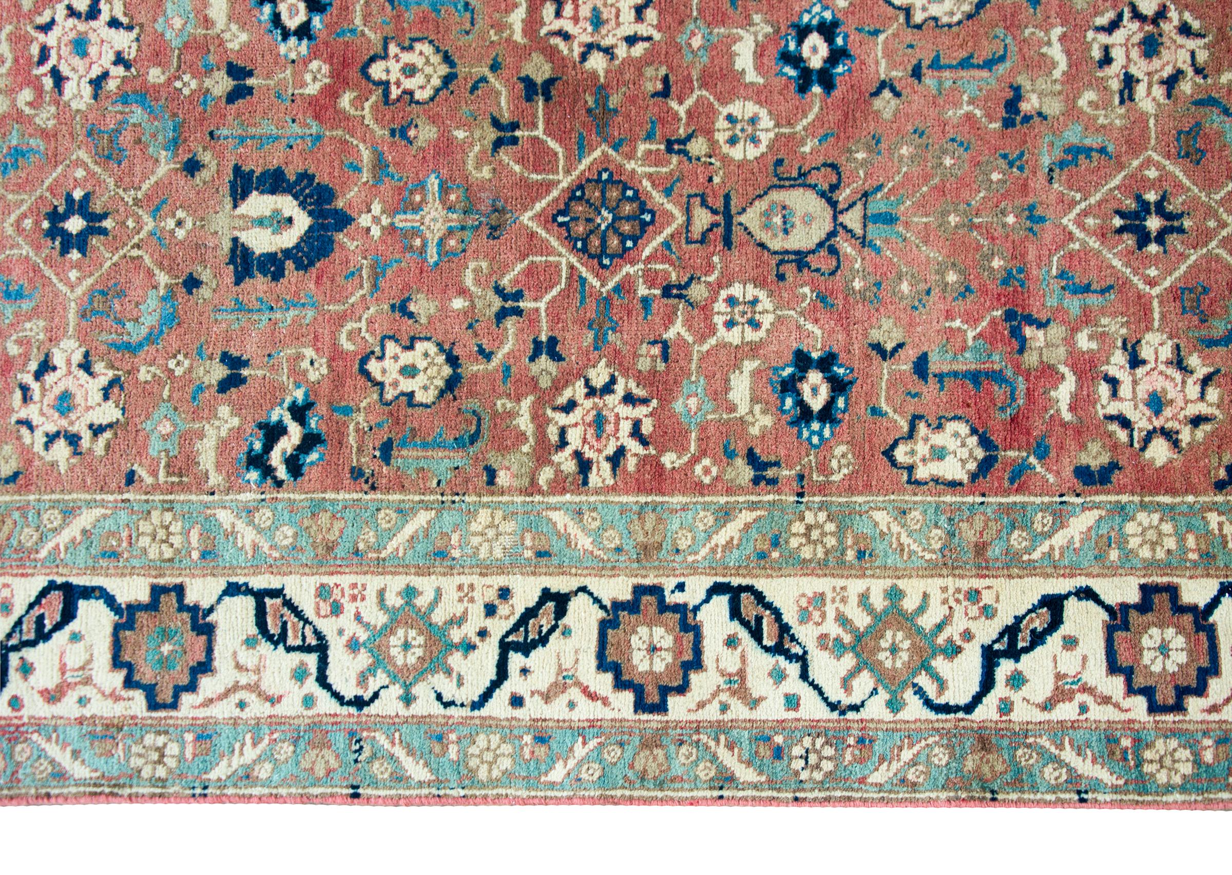Hand-Knotted Mid-20th Century Persian Khoy Rug For Sale