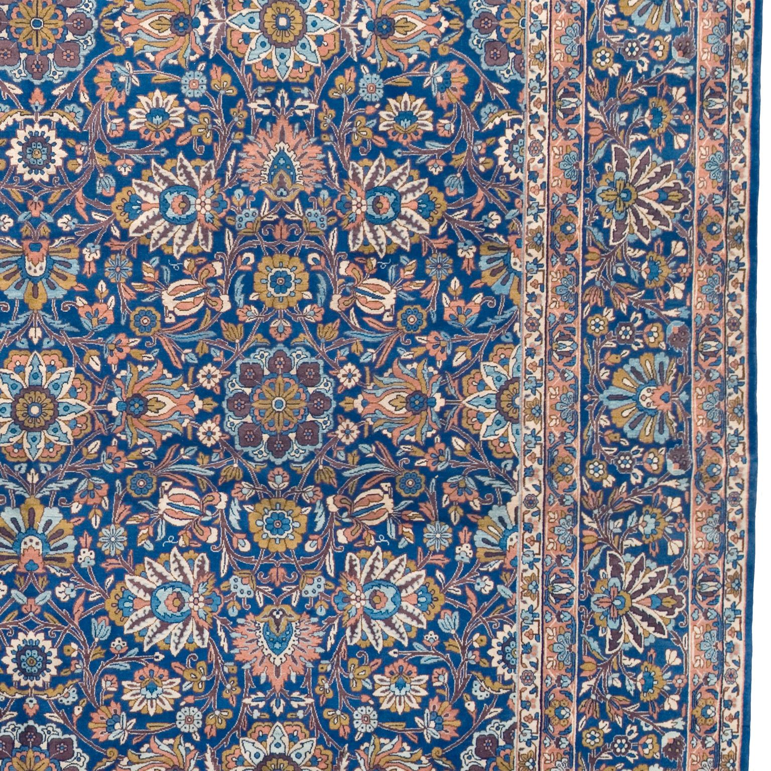 Persischer Kerman-Brennerteppich aus der Mitte des 20. Jahrhunderts (Wolle) im Angebot