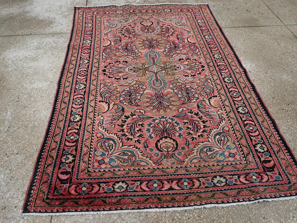 Persischer Lilihan-Würfelteppich aus der Mitte des 20. (Wolle) im Angebot