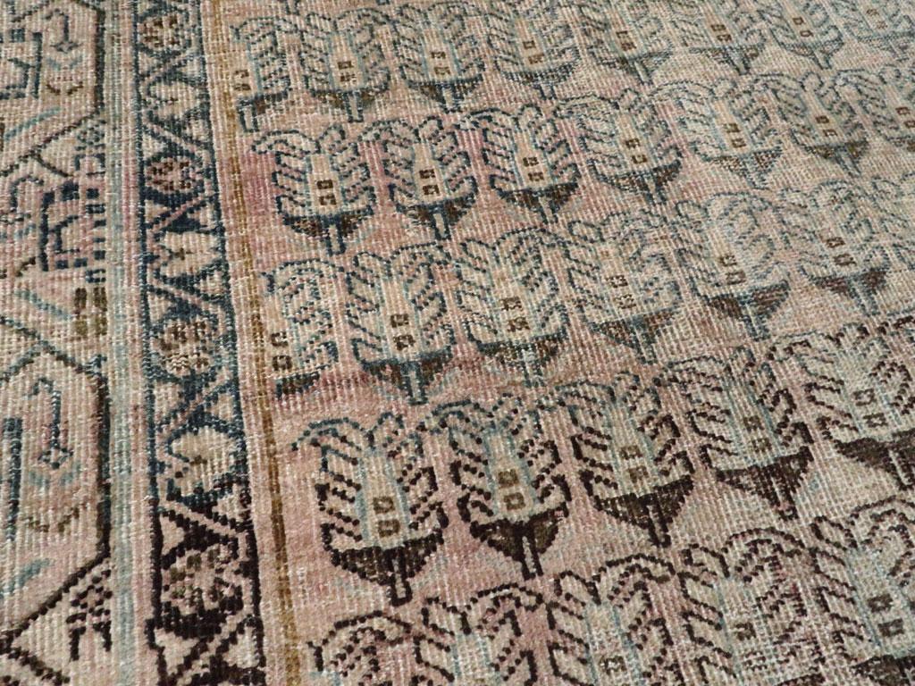 Persischer Mahal-Akzentteppich aus der Mitte des 20. (Rustikal) im Angebot