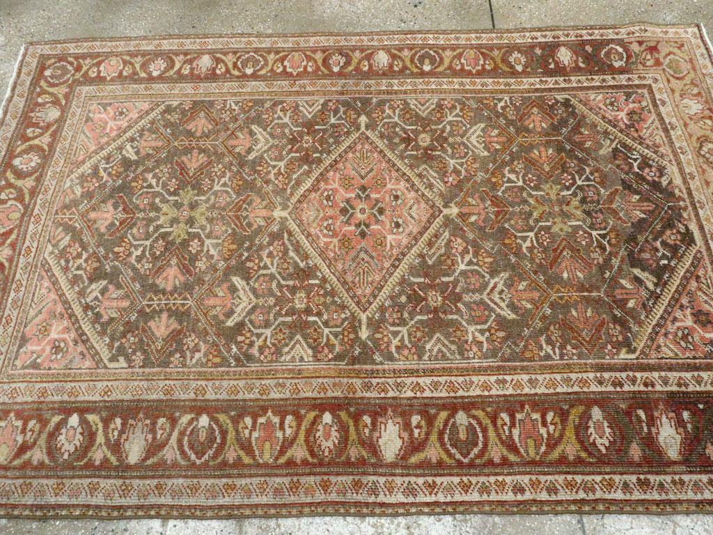 Noué à la main Tapis d'accent persan Mahal du milieu du 20e siècle en vente
