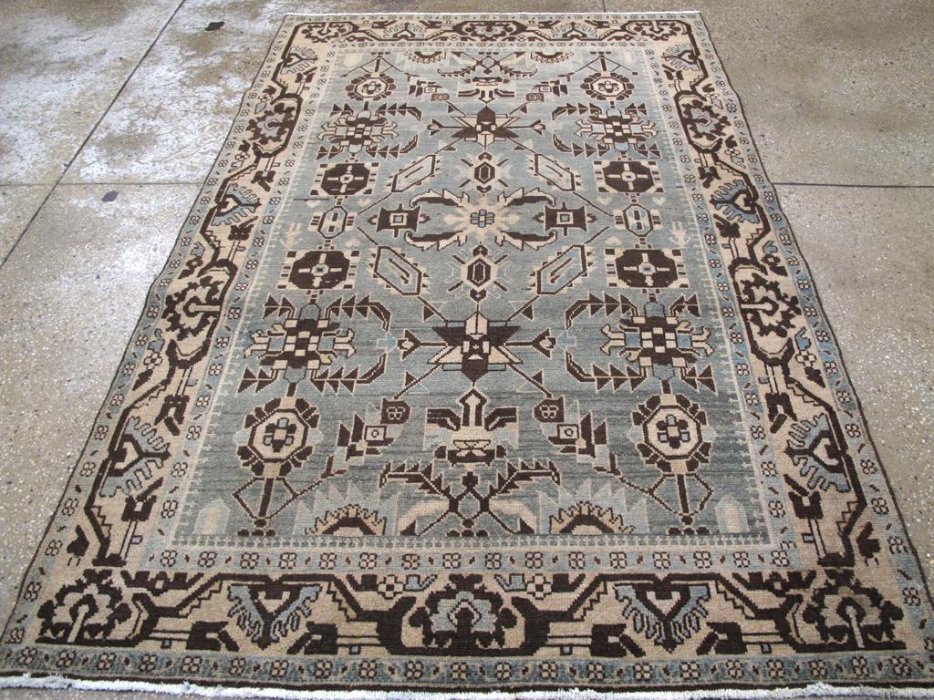 Tapis d'accent vintage persan Malayer fabriqué à la main au milieu du 20e siècle.

Mesures : 4' 6