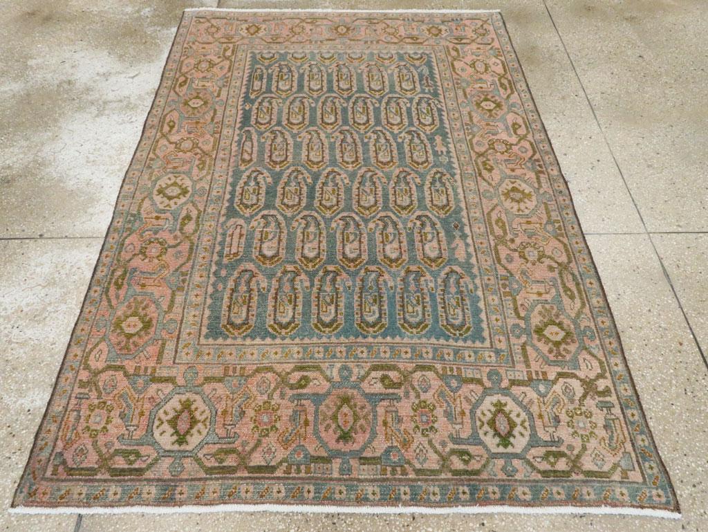 A vintage Persian Malayer accent rug handmade during the Mid-20th century.

Measures: 4' 6