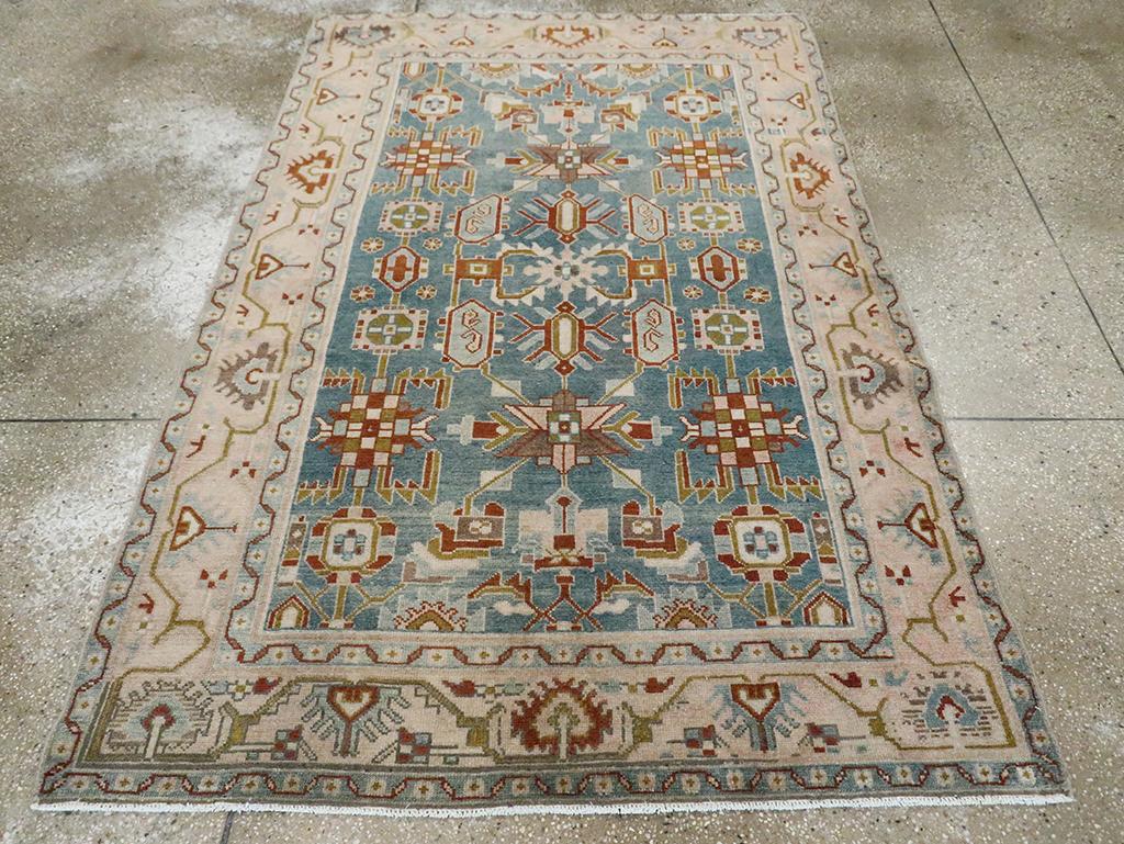 A vintage Persian Malayer accent rug handmade during the Mid-20th century.

Measures: 4' 6