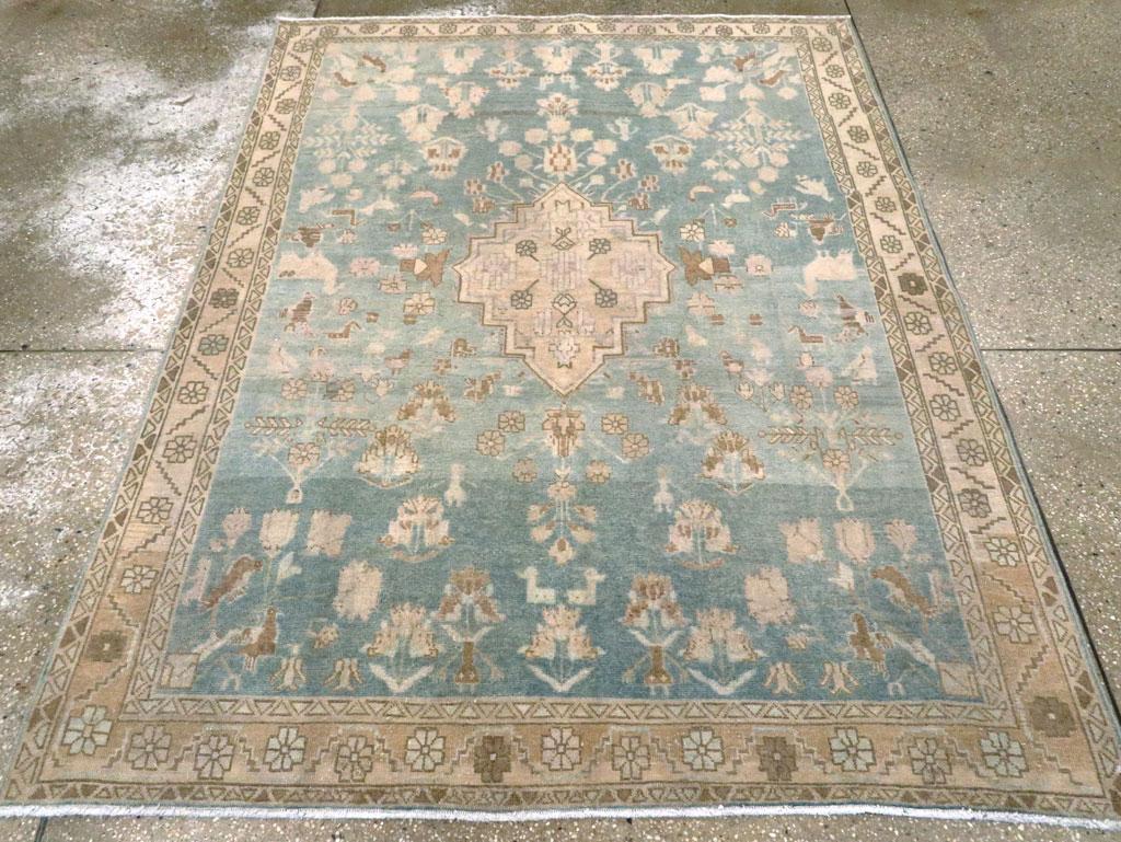 A vintage Persian Afshar accent rug handmade during the Mid-20th century.

Measures: 4' 11