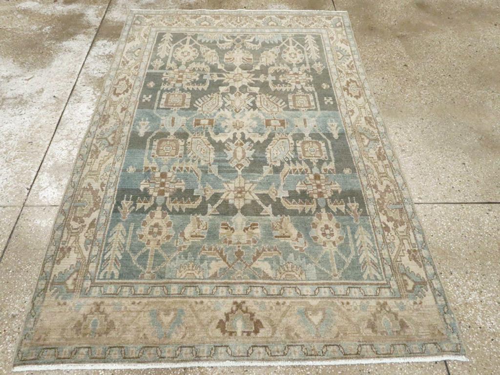 Mitte des 20. Jahrhunderts Persisch Malayer Akzentteppich (Handgeknüpft) im Angebot