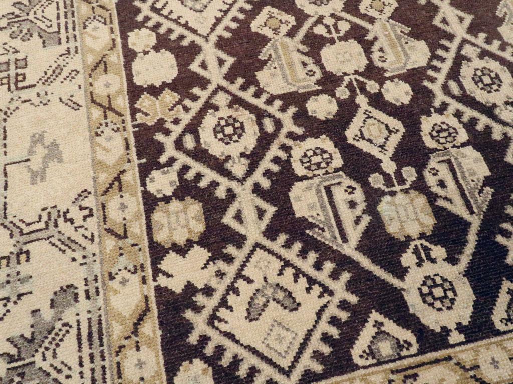 Persiano Tappeto d'accento persiano Malayer della metà del XX secolo in vendita
