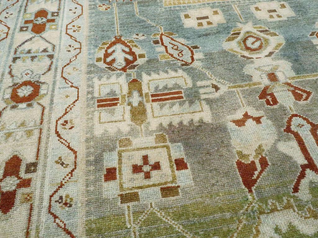 Mitte des 20. Jahrhunderts Persisch Malayer Akzentteppich (Handgeknüpft) im Angebot