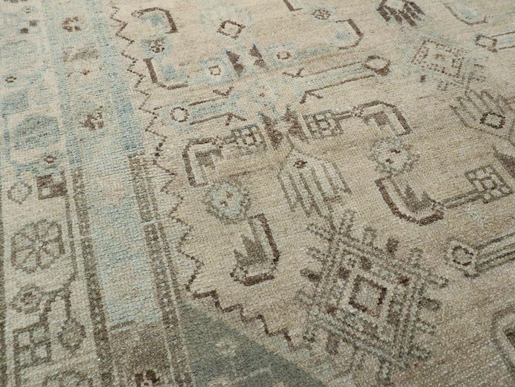 Hand-Knotted Mid-20th Century Persian Malayer Accent Rug For Sale