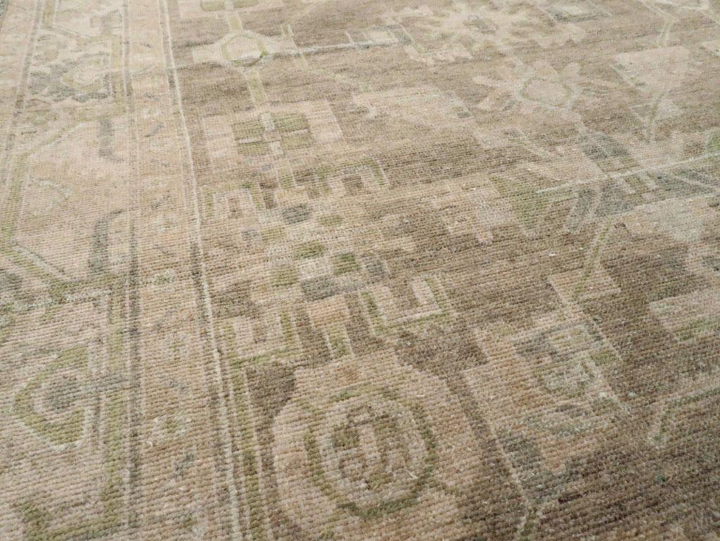 Hand-Knotted Mid-20th Century Persian Malayer Accent Rug For Sale