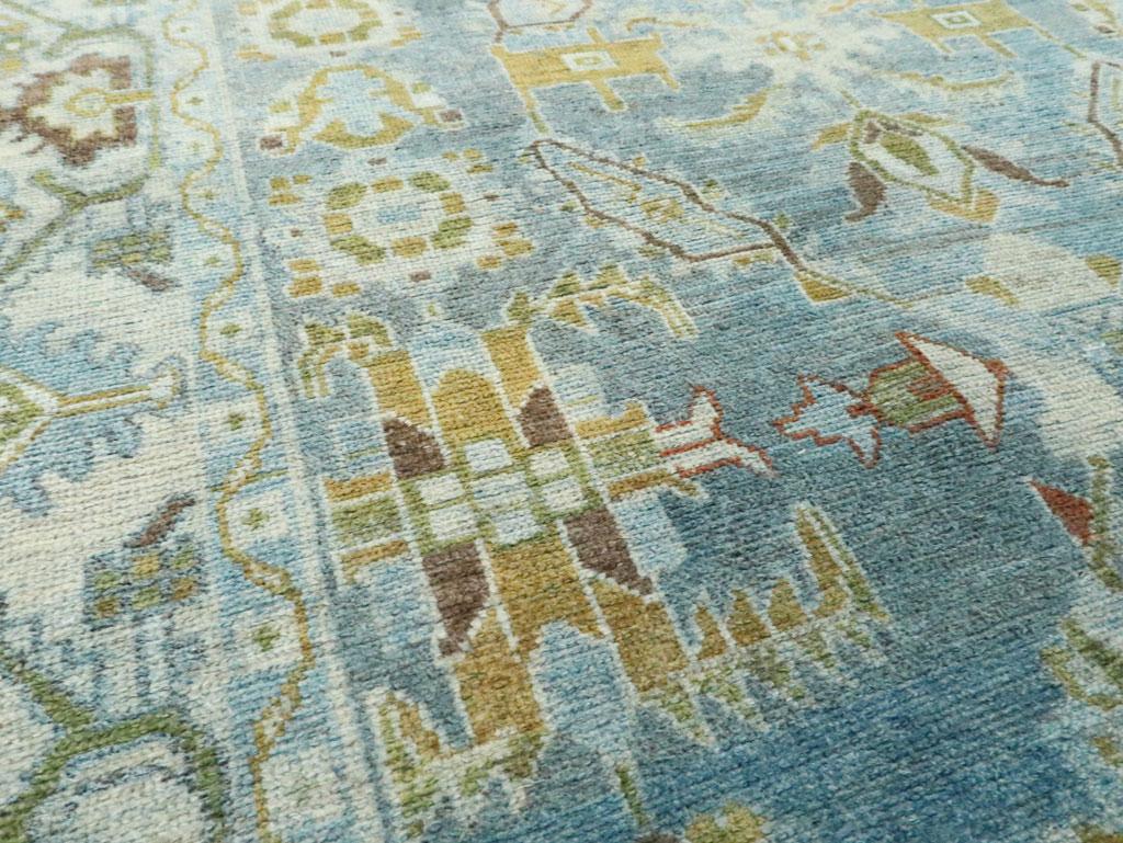 Hand-Knotted Mid-20th Century Persian Malayer Accent Rug For Sale
