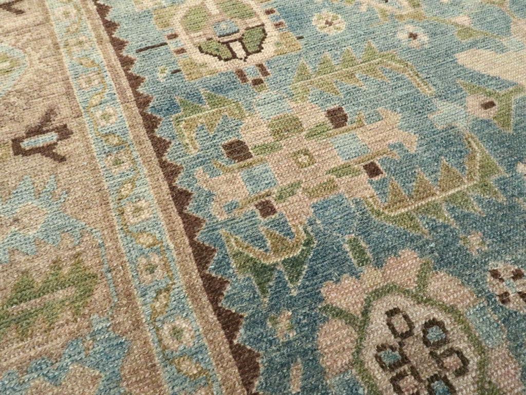 Hand-Knotted Mid-20th Century Persian Malayer Accent Rug For Sale