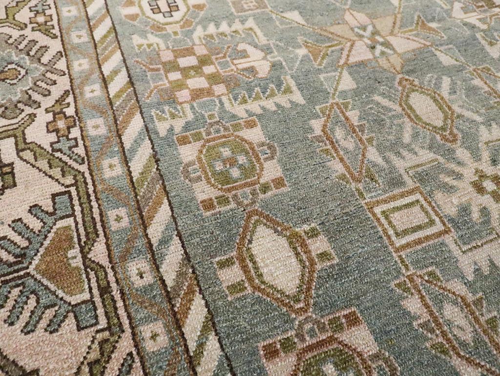 Hand-Knotted Mid-20th Century Persian Malayer Accent Rug For Sale