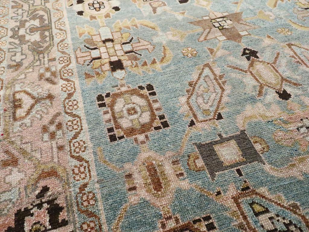 Hand-Knotted Mid-20th Century Persian Malayer Accent Rug For Sale