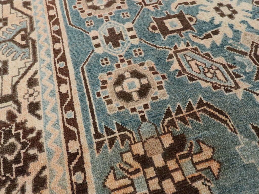 Hand-Knotted Mid-20th Century Persian Malayer Accent Rug For Sale