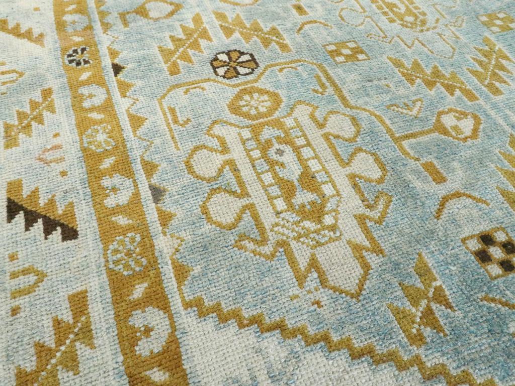 Hand-Knotted Mid-20th Century Persian Malayer Accent Rug For Sale