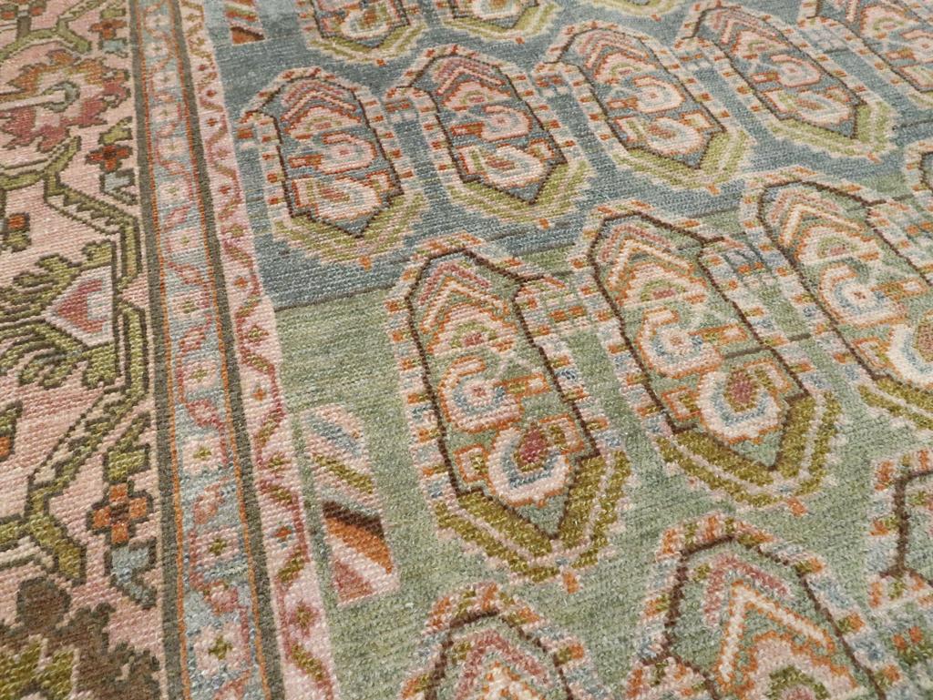 Mid-20th Century Persian Malayer Accent Rug (Persisch) im Angebot