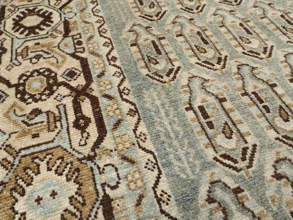 Hand-Knotted Mid-20th Century Persian Malayer Accent Rug For Sale
