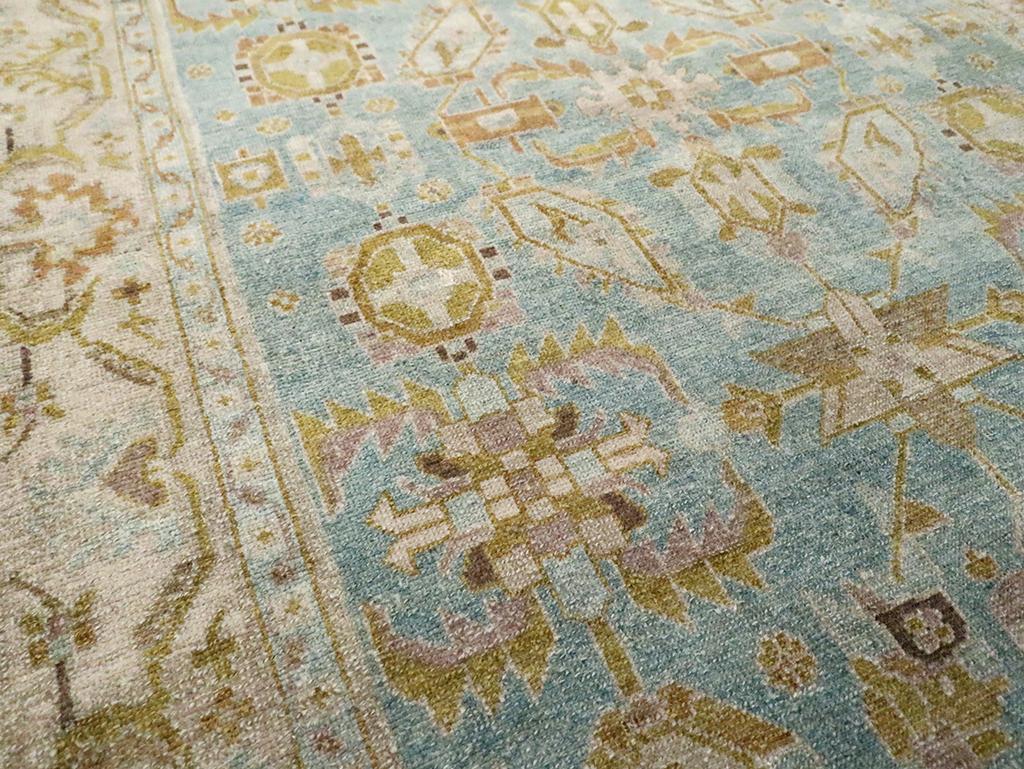 Hand-Knotted Mid-20th Century Persian Malayer Accent Rug For Sale