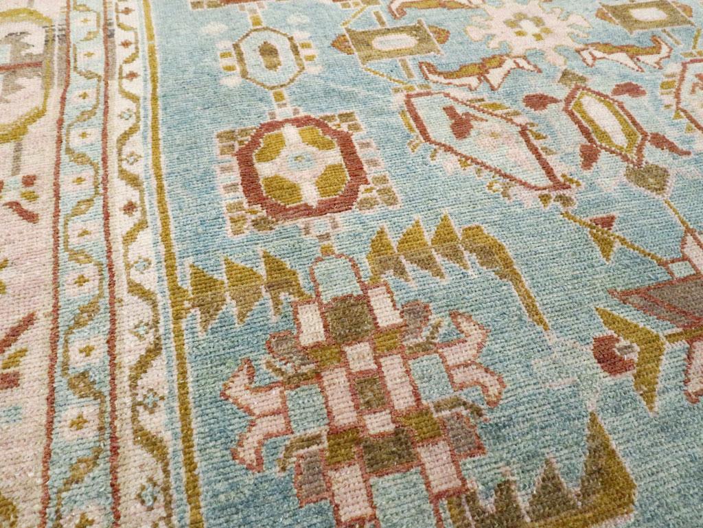 Hand-Knotted Mid-20th Century Persian Malayer Accent Rug For Sale