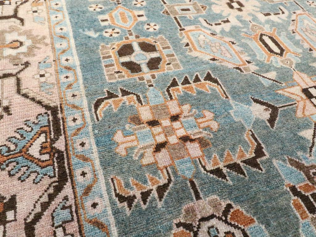 Hand-Knotted Mid-20th Century Persian Malayer Accent Rug For Sale