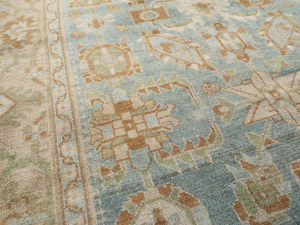 Hand-Knotted Mid-20th Century Persian Malayer Accent Rug For Sale