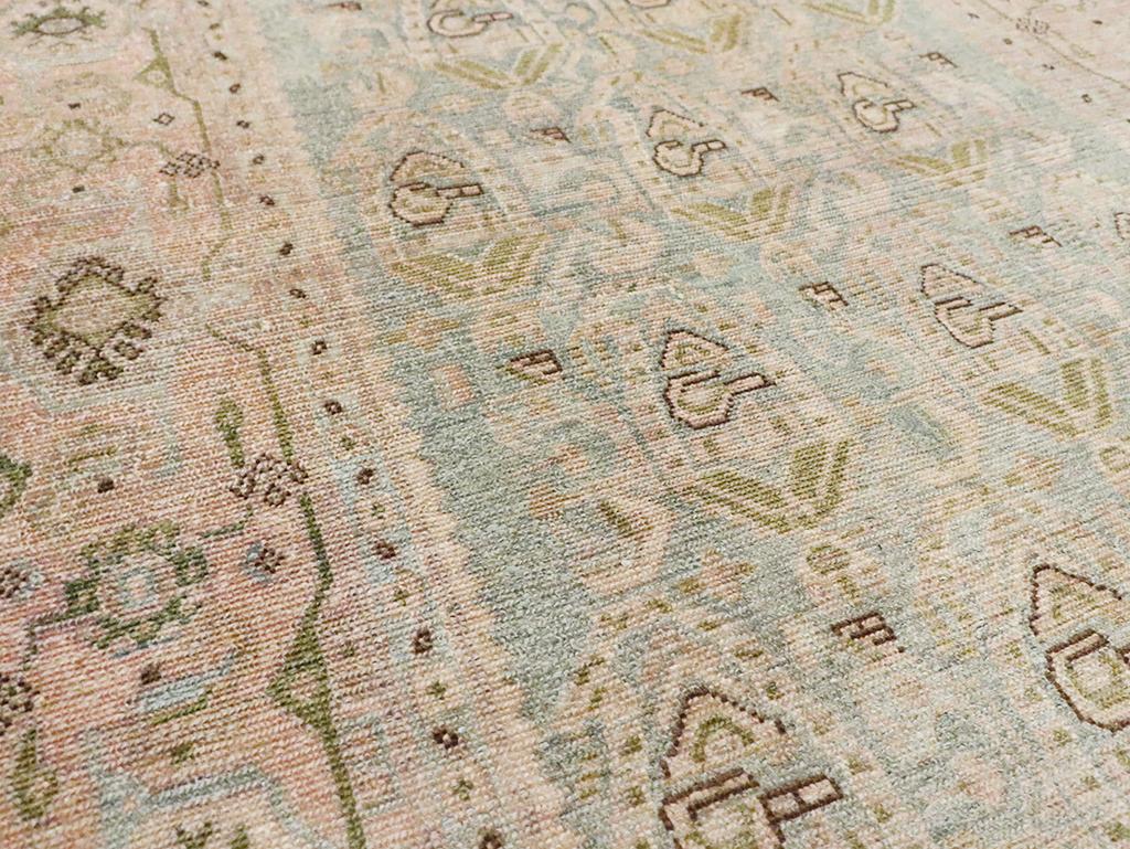 Hand-Knotted Mid-20th Century Persian Malayer Accent Rug For Sale