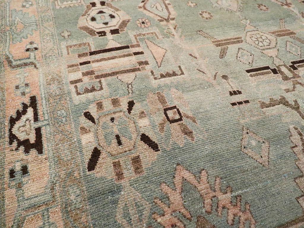Hand-Knotted Mid-20th Century Persian Malayer Accent Rug For Sale