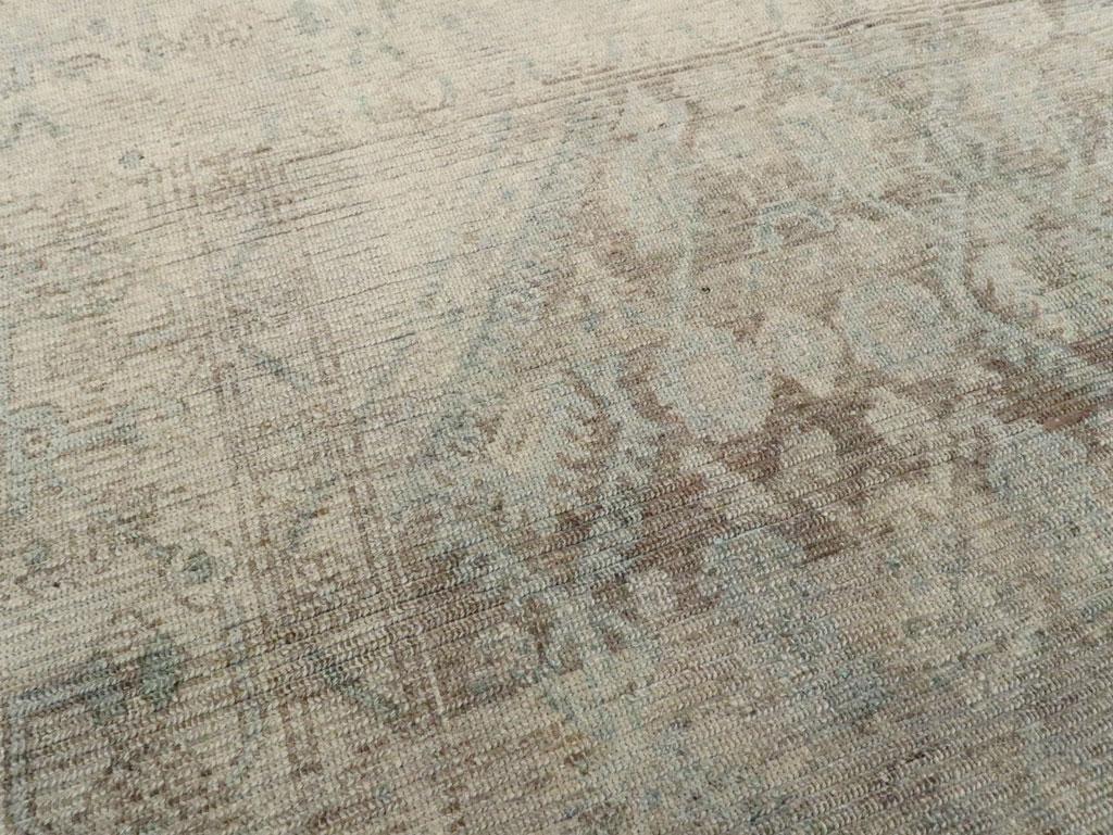 Hand-Knotted Mid-20th Century Persian Malayer Accent Rug For Sale