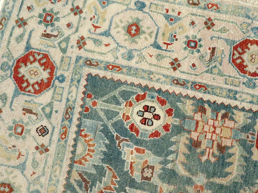 Annodato a mano Tappeto d'accento persiano Malayer della metà del XX secolo in vendita