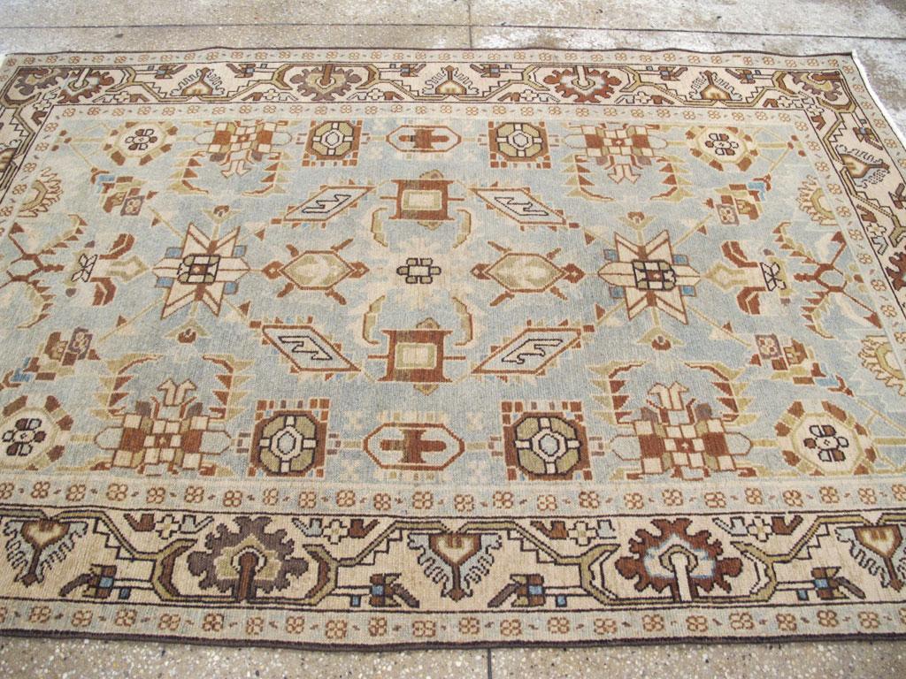 Noué à la main Mid-20th Century Persian Malayer Accent Rug en vente
