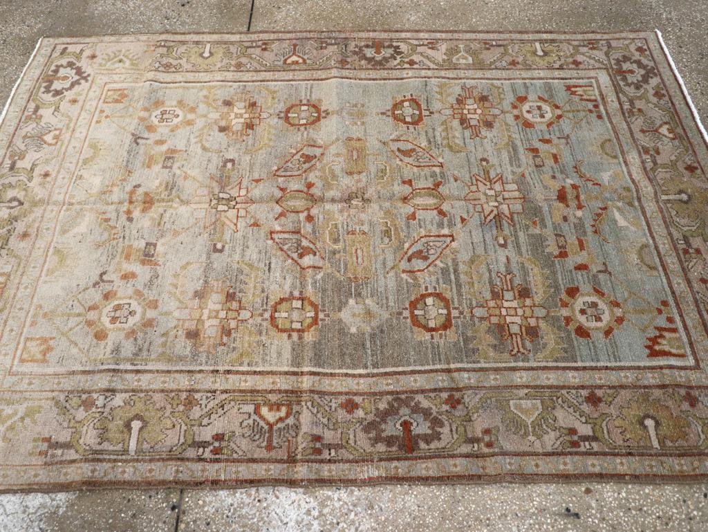 Alfombra de acento persa Malayer de mediados del siglo XX Anudado a mano en venta