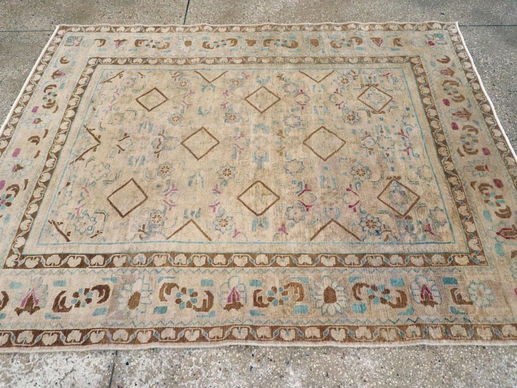 Alfombra de acento persa Malayer de mediados del siglo XX Anudado a mano en venta