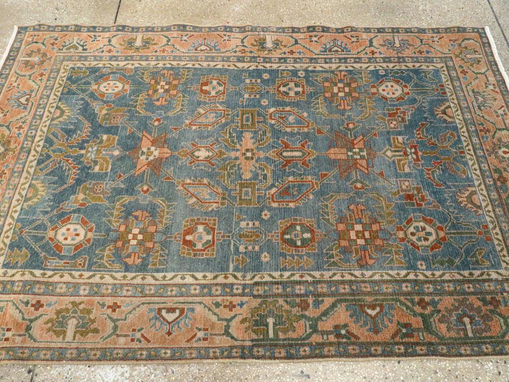 Mid-20th Century Persian Malayer Accent Rug (Handgeknüpft) im Angebot