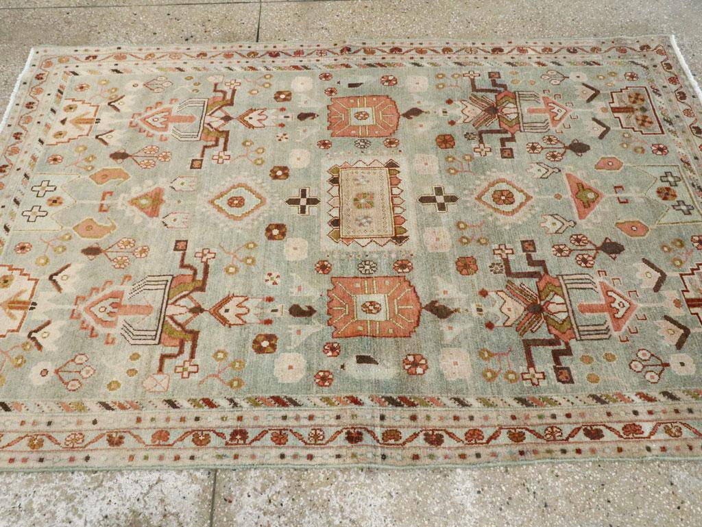 Annodato a mano Mid-20th Century Persian Malayer Accent Rug in vendita