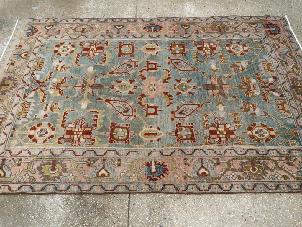 Mid-20th Century Persian Malayer Accent Rug (Handgeknüpft) im Angebot