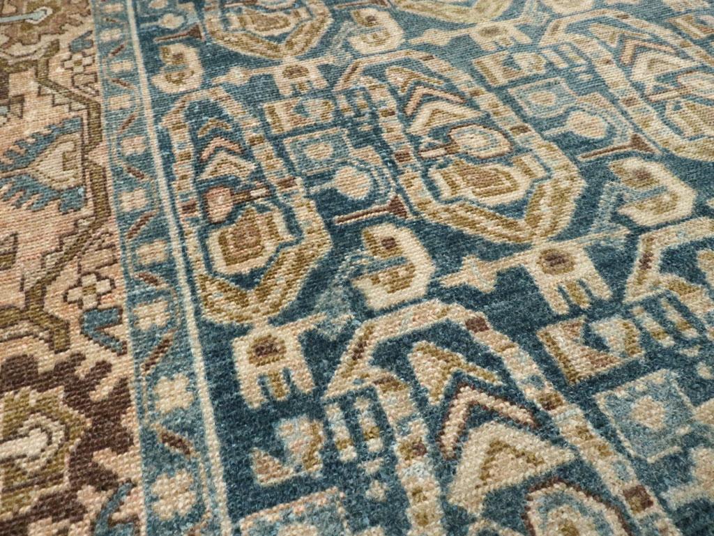 Mid-20th Century Persian Malayer Accent Rug In Excellent Condition For Sale In New York, NY